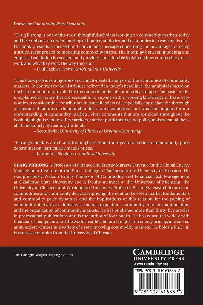 Weitere Ansicht: Commodity Price Dynamics | Craig Pirrong