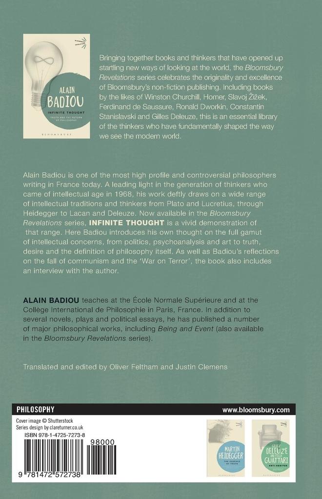 Weitere Ansicht: Infinite Thought | Alain Badiou