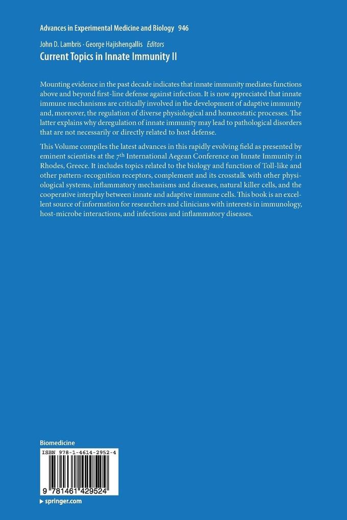 Weitere Ansicht: Current Topics in Innate Immunity II