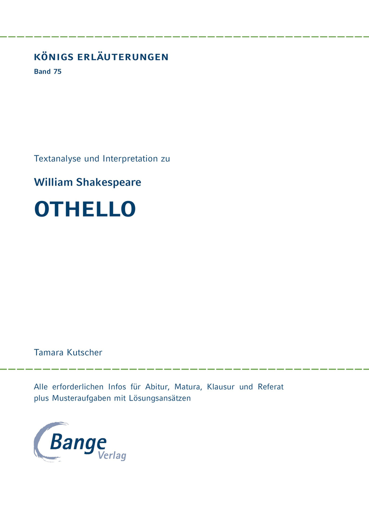 Weitere Ansicht: Othello von William Shakespeare. | William Shakespeare