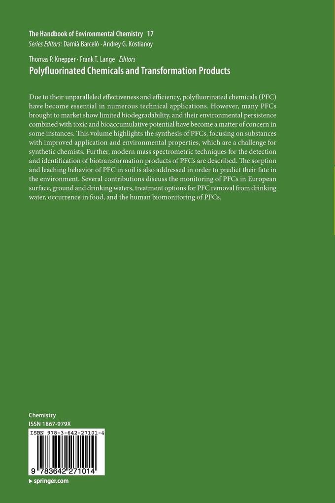 Weitere Ansicht: Polyfluorinated Chemicals and Transformation Products