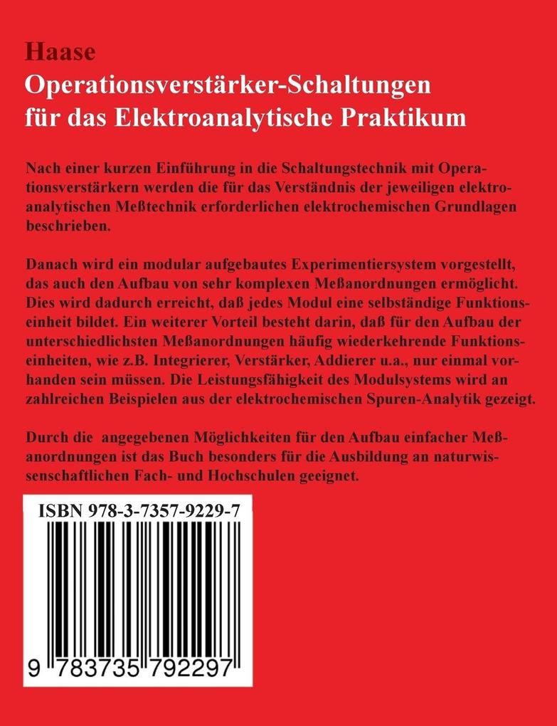 Weitere Ansicht: Operationsverstärker-Schaltungen für das Elektroanalytische Praktikum | Hans-Jürgen Haase