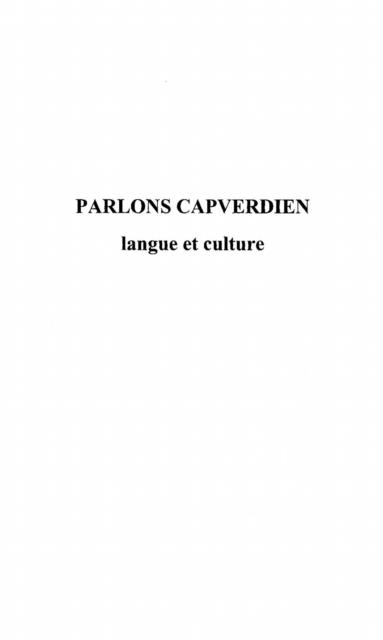 Produktbild: Parlons capverdien | QUINT NICOLAS
