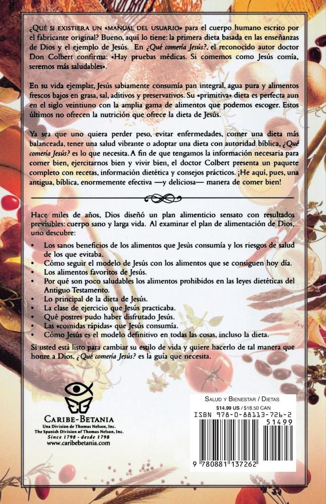 Weitere Ansicht: Que Comeria Jesus? | Don Colbert