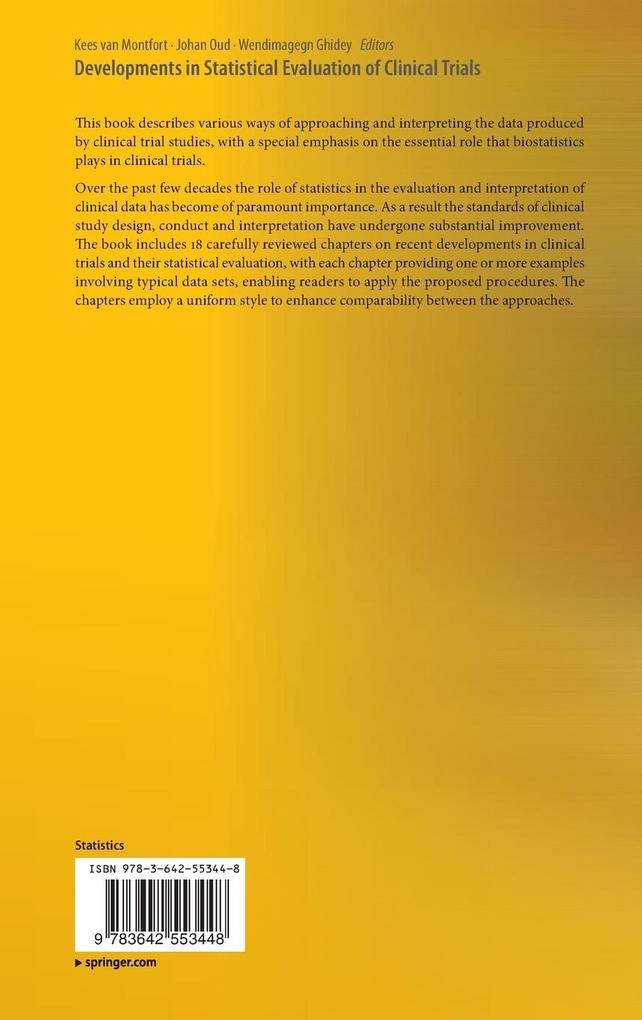 Weitere Ansicht: Developments in Statistical Evaluation of Clinical Trials