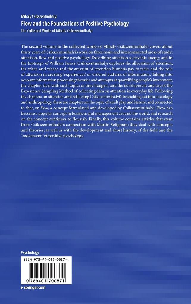 Weitere Ansicht: Flow and the Foundations of Positive Psychology | Mihaly Csikszentmihalyi