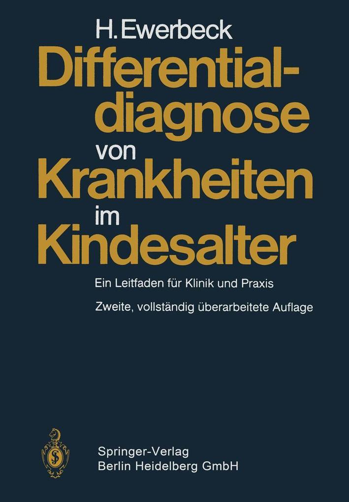 Produktbild: Differentialdiagnose von Krankheiten im Kindesalter | H. Ewerbeck