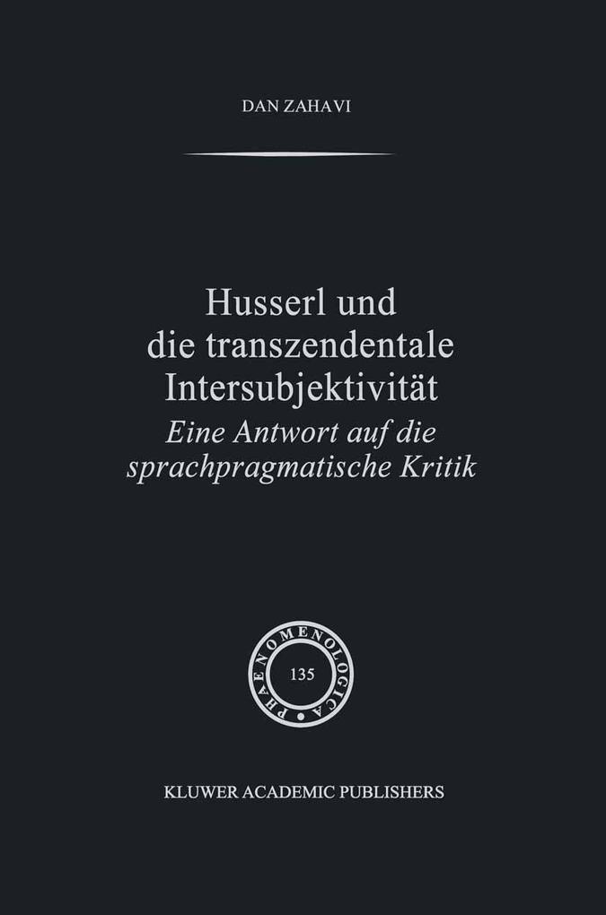 Produktbild: Husserl und Die Transzendentale Intersubjektivität | D. Zahavi