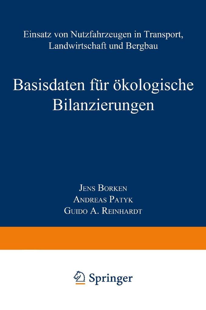 Produktbild: Basisdaten für ökologische Bilanzierungen | Jens Borken, Andreas Patyk, Guido A. Reinhardt