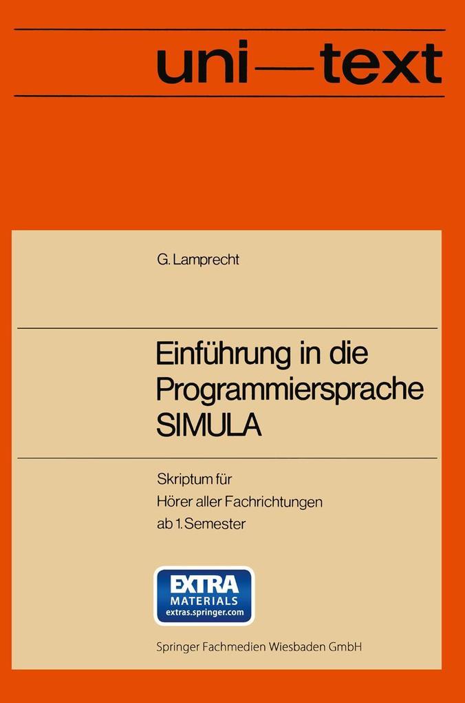 Produktbild: Einführung in die Programmiersprache SIMULA | Günther Lamprecht