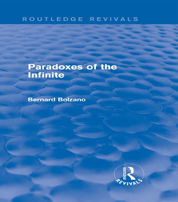 Produktbild: Paradoxes of the Infinite (Routledge Revivals) | Bernard Bolzano