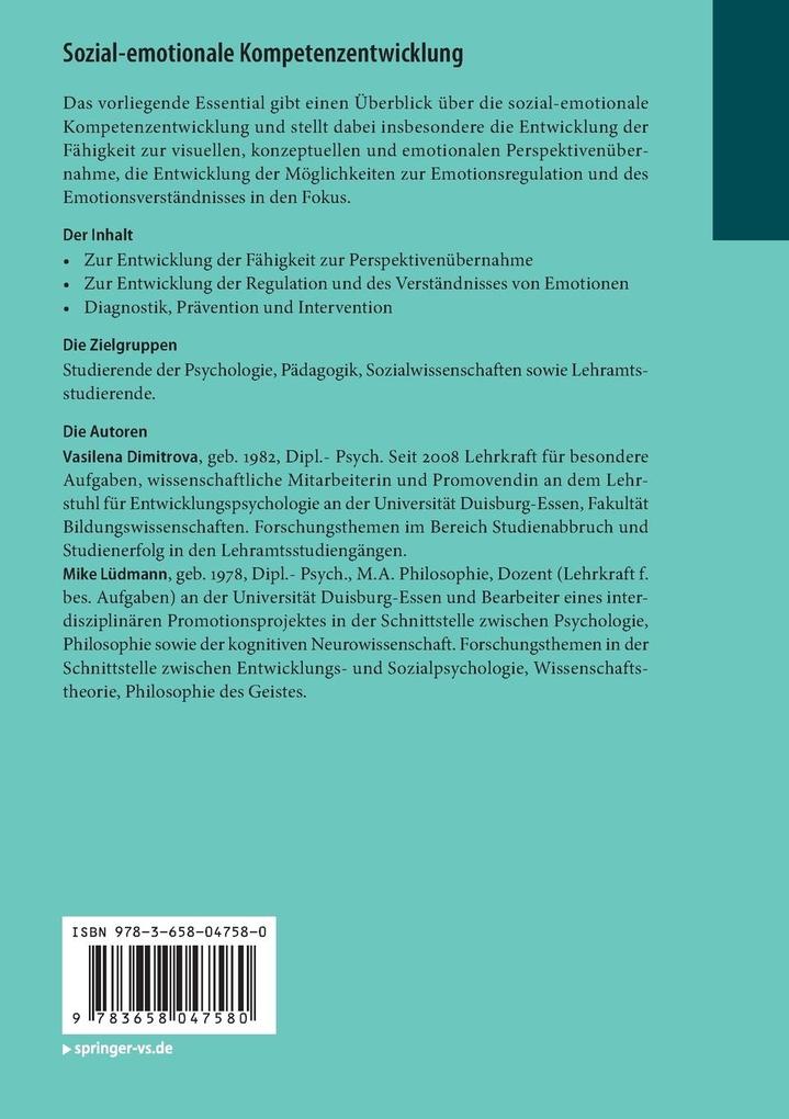 Weitere Ansicht: Sozial-emotionale Kompetenzentwicklung | Vasilena Dimitrova, Mike Lüdmann