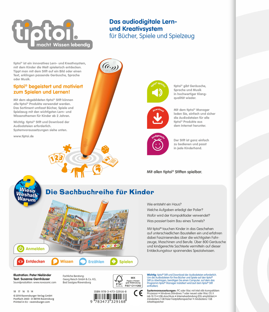 Weitere Ansicht: tiptoi® Wieso? Weshalb? Warum? Komm mit auf die Baustelle | Susanne Gernhäuser