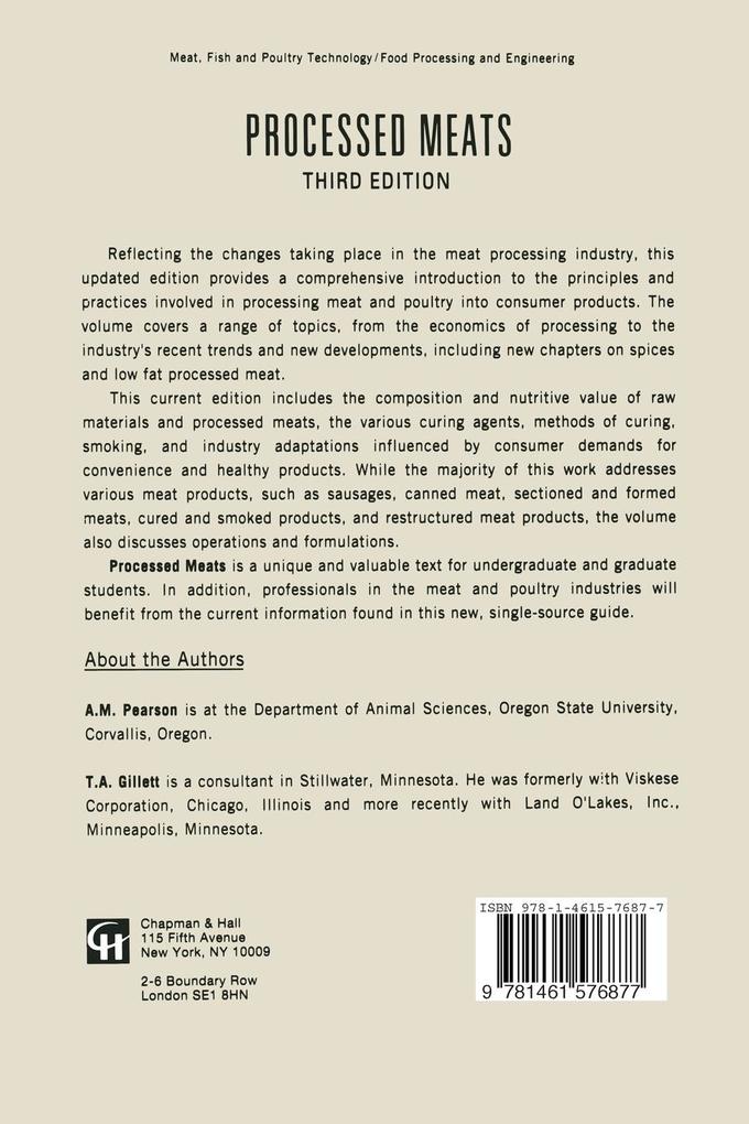 Weitere Ansicht: Processed Meats | T. A. Gillett, A. M. Pearson