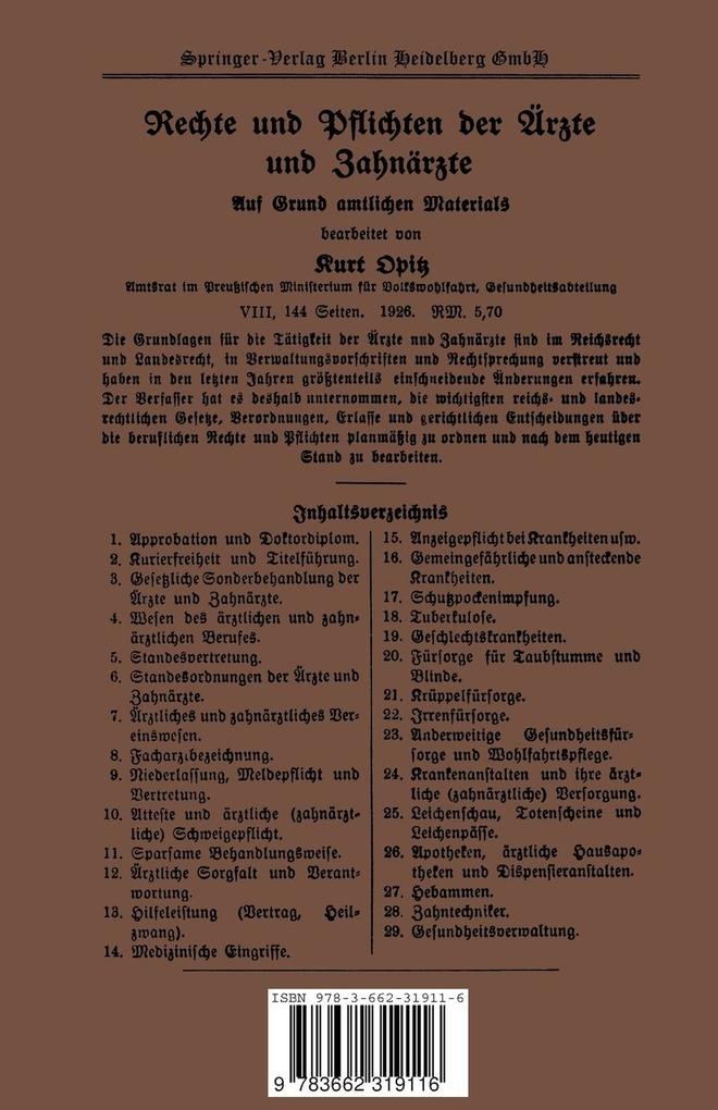 Weitere Ansicht: Prüfungsordnungen für Ärzte und Zahnärzte | Kurt Opitz