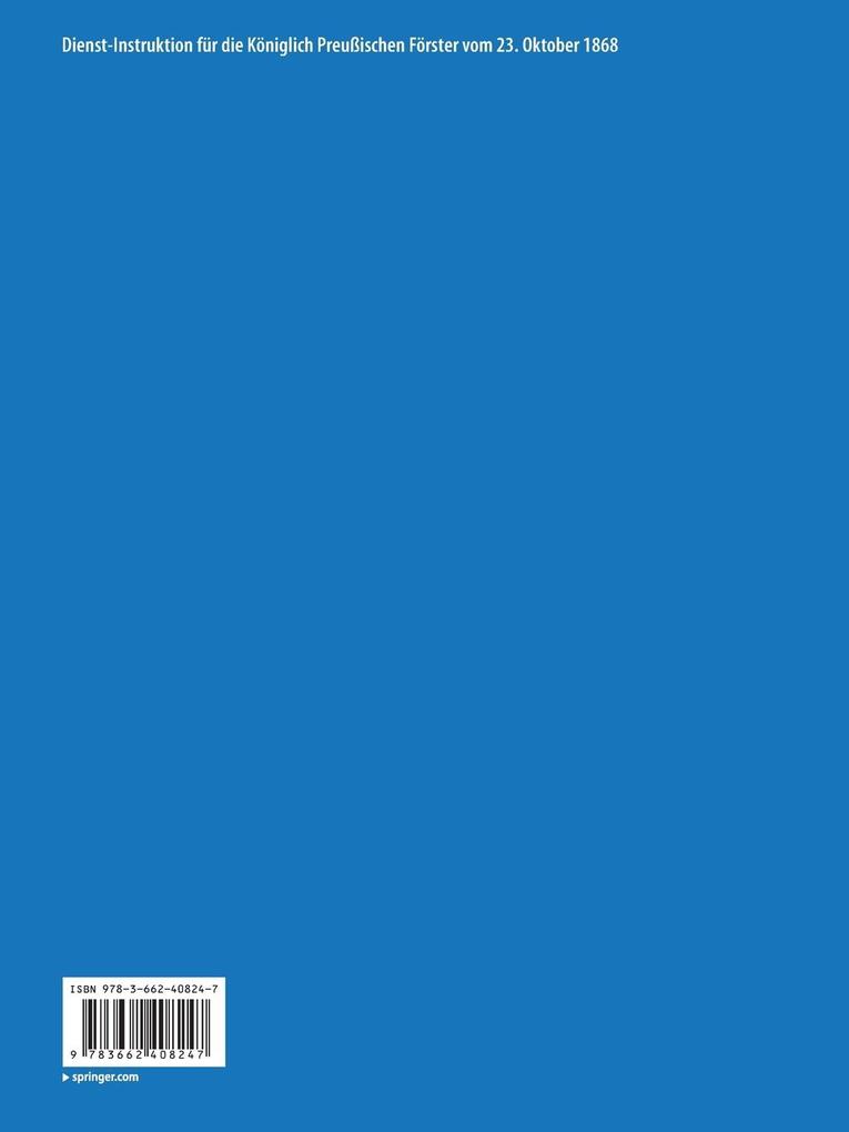 Weitere Ansicht: Dienst-Instruktion für die Königlich preußischen Förster vom 23. Oktober 1868