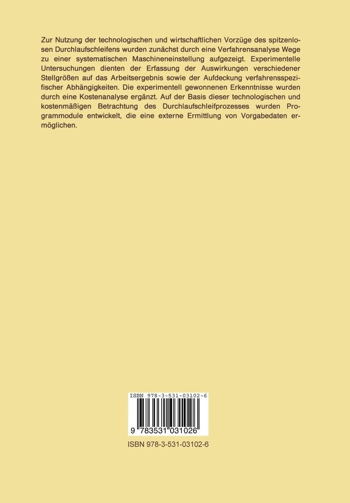 Weitere Ansicht: Richtwertvorgabe und Externoptimierung beim spitzenlosen Durchlaufschleifen | Wilfried König