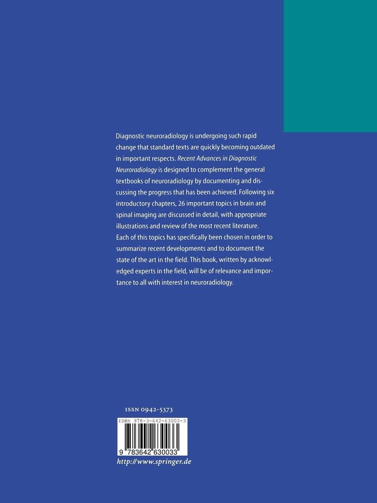 Weitere Ansicht: Recent Advances in Diagnostic Neuroradiology | A.L. Baert