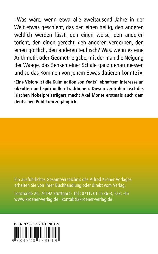 Weitere Ansicht: Eine Vision | William Butler Yeats
