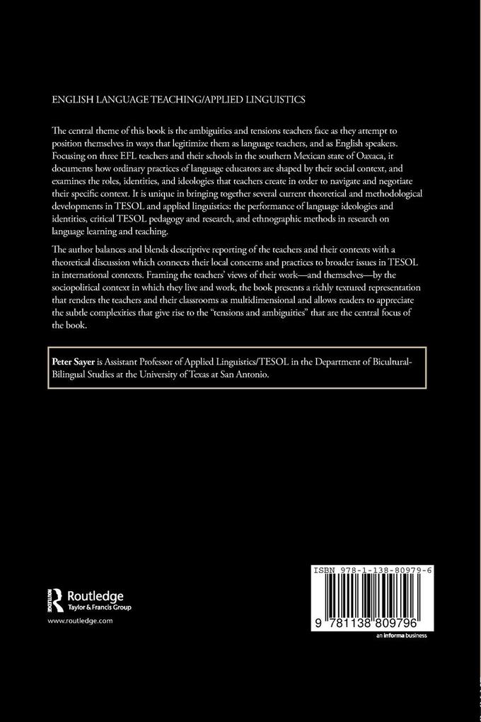 Weitere Ansicht: Ambiguities and Tensions in English Language Teaching | Peter Sayer