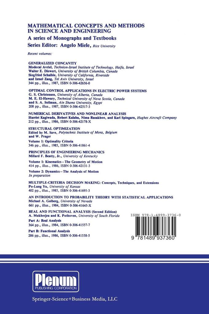 Weitere Ansicht: Multicriteria Optimization in Engineering and in the Sciences