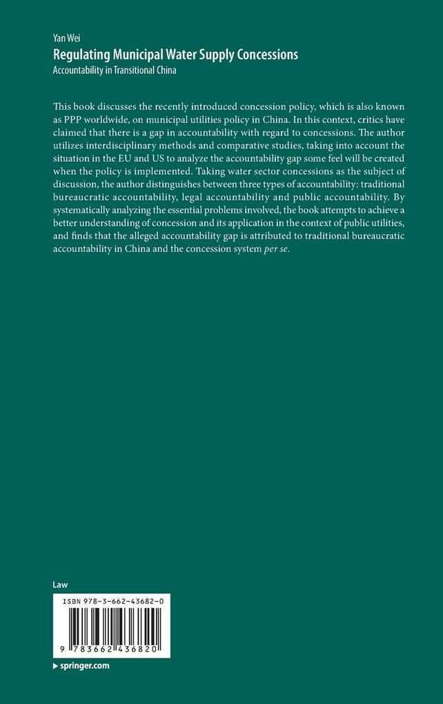 Weitere Ansicht: Regulating Municipal Water Supply Concessions | Yan Wei
