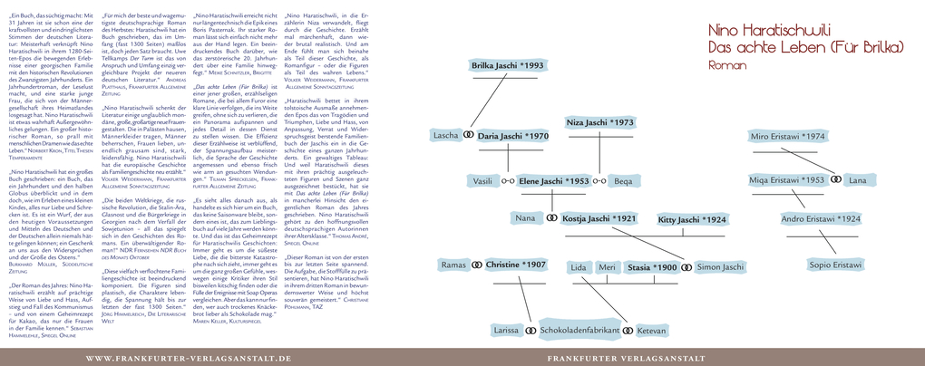 Weitere Ansicht: Das achte Leben (Für Brilka) | Nino Haratischwili