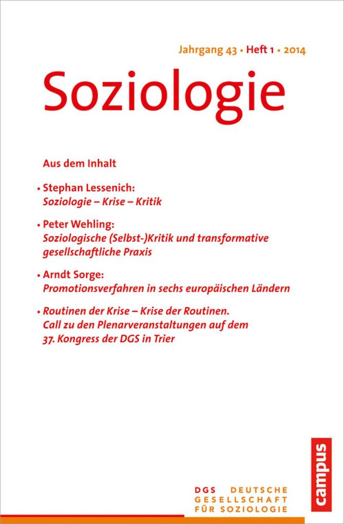 Soziologie 1.2014 als eBook pdf