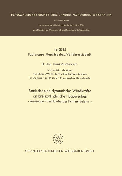 Produktbild: Statische und dynamische Windkräfte an kreiszylindrischen Bauwerken | Hans Ruscheweyh