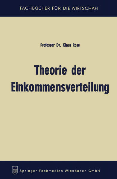 Produktbild: Theorie der Einkommensverteilung | Klaus Rose