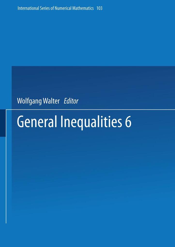 Produktbild: General Inequalities 6 | Wolfgang Walter