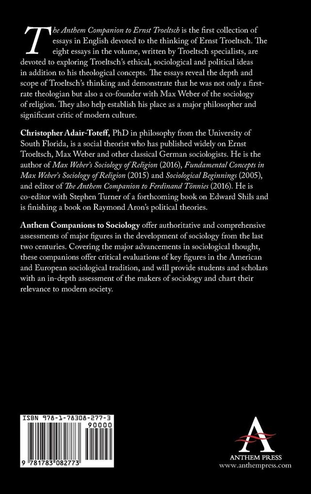 Weitere Ansicht: The Anthem Companion to Ernst Troeltsch