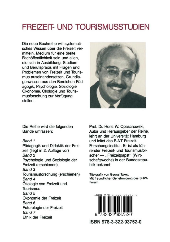 Weitere Ansicht: Ökologie von Freizeit und Tourismus | Horst W. Opaschowski