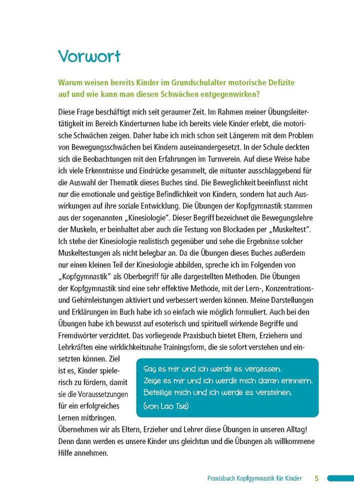 Weitere Ansicht: Praxisbuch Kopfgymnastik für Kinder | Ines Schubert