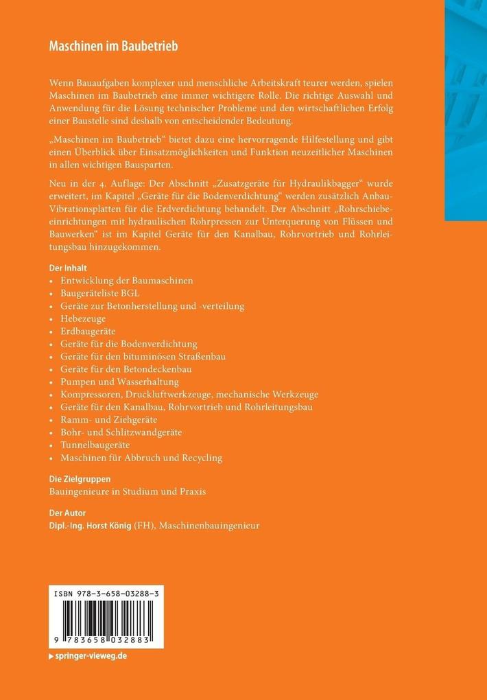 Weitere Ansicht: Maschinen im Baubetrieb | Horst König