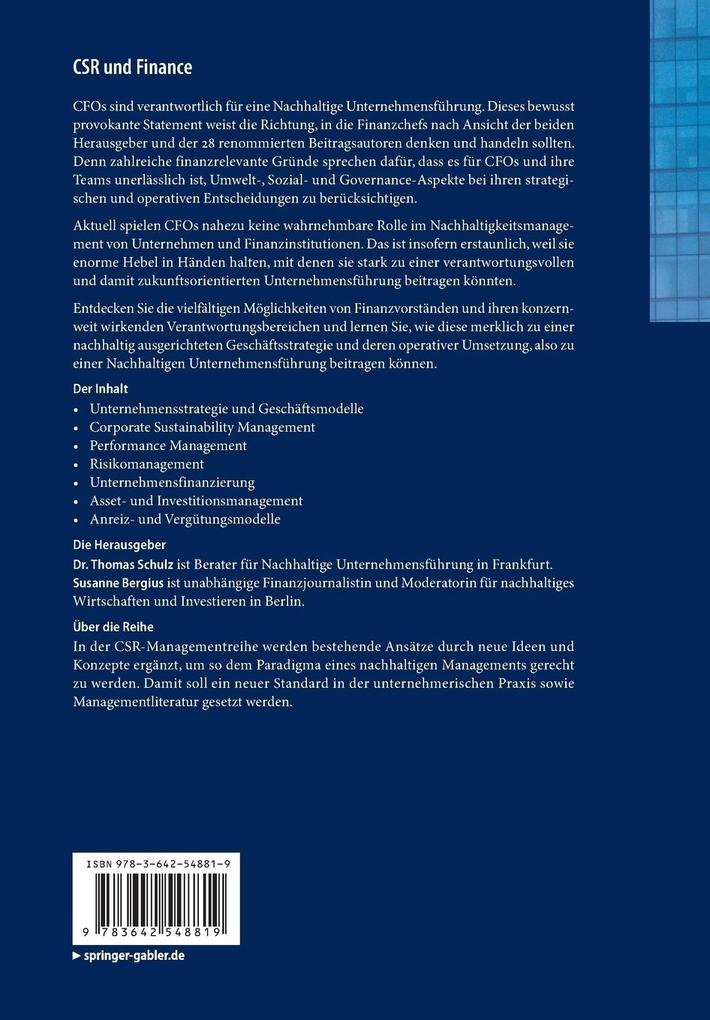 Weitere Ansicht: CSR und Finance