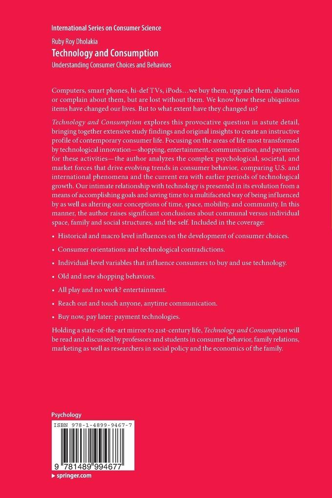 Weitere Ansicht: Technology and Consumption | Ruby Roy Dholakia