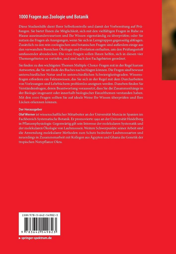 Weitere Ansicht: 1000 Fragen aus Zoologie und Botanik