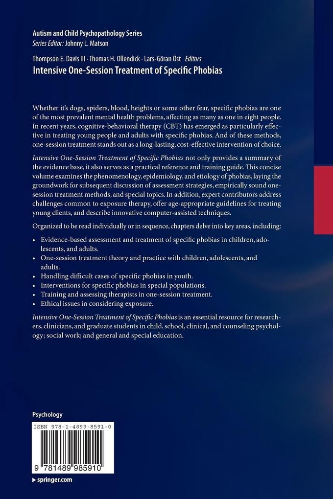 Weitere Ansicht: Intensive One-Session Treatment of Specific Phobias