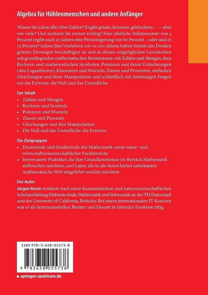 Weitere Ansicht: Algebra für Höhlenmenschen und andere Anfänger | Jürgen Beetz