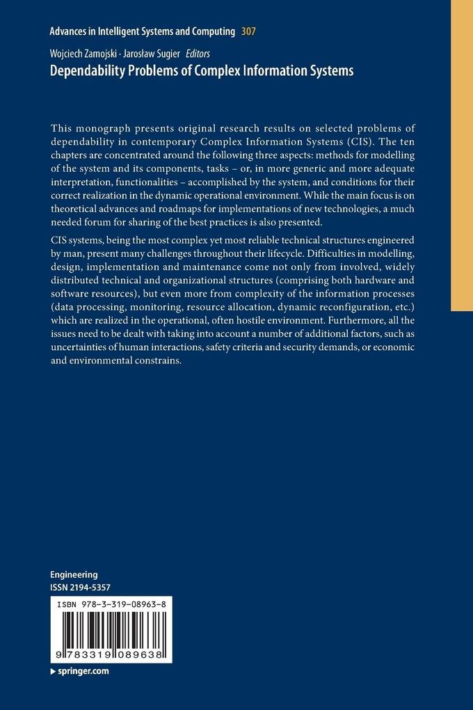 Weitere Ansicht: Dependability Problems of Complex Information Systems