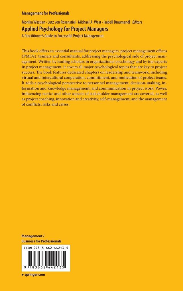 Weitere Ansicht: Applied Psychology for Project Managers