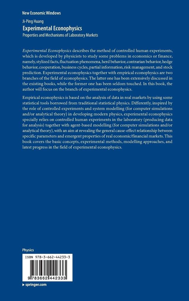 Weitere Ansicht: Experimental Econophysics | Ji-Ping Huang