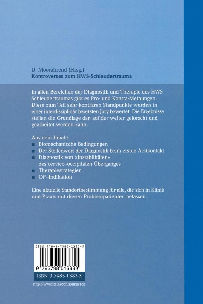 Weitere Ansicht: Kontroverses zum HWS-Schleudertrauma