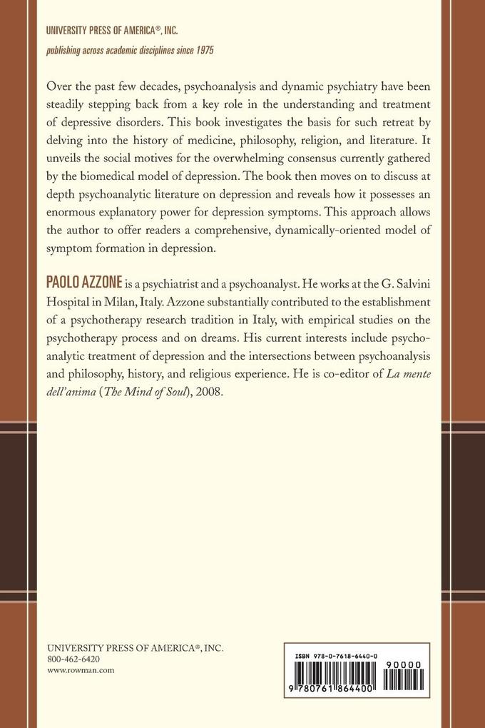 Weitere Ansicht: Depression as a Psychoanalytic Problem | Paolo Azzone