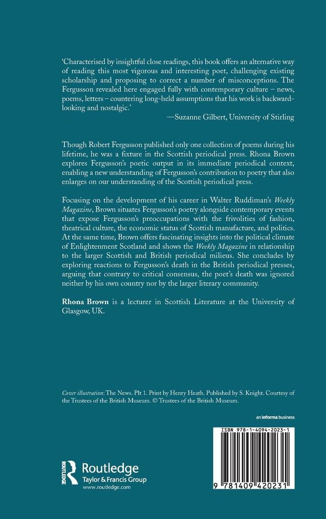 Weitere Ansicht: Robert Fergusson and the Scottish Periodical Press | Rhona Brown