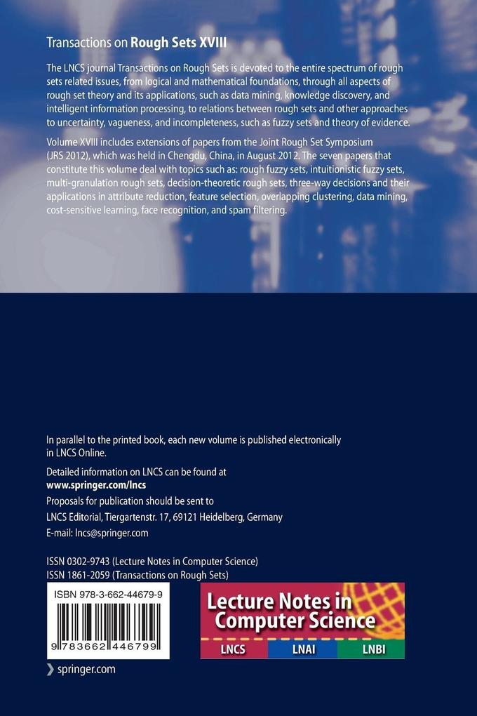 Weitere Ansicht: Transactions on Rough Sets XVIII
