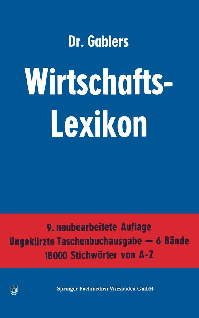 Produktbild: Dr. Gablers Wirtschafts-Lexikon | Reinhold Sellien