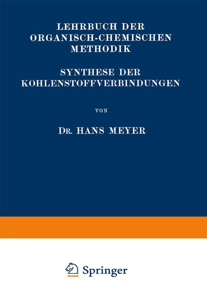 Produktbild: Synthese der Kohlenstoffverbindungen | Hans Meyer