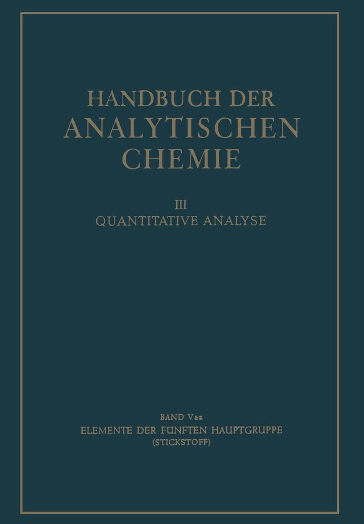 Produktbild: Elemente der fünften Hauptgruppe | Wolfgang Leithe